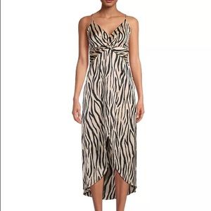 Animal Print Satin Dress